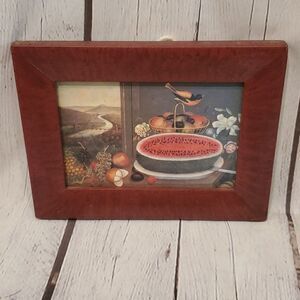 Print of 1800s painting in a wooden frame